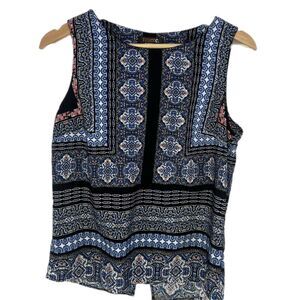 ReneeC Sleeveless Boho Tank Blouse Size Small Teacher Casual Business Travel‎